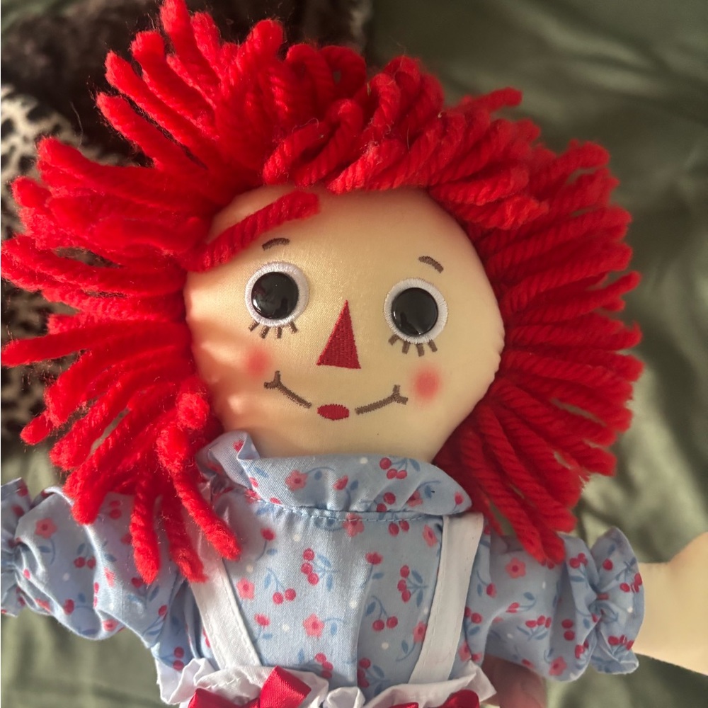 Red-Haired Rag Doll with Blue Dress